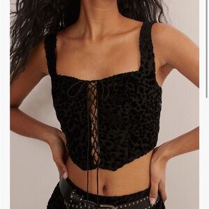 Black Lace-Up nasty gal top